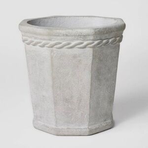 8” Octagon Concrete Planter Grey Small - Threshold Studio McGee